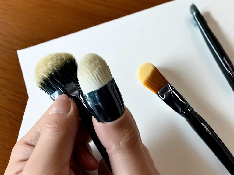 Brush Pen Spitze beim Abstrich: sichtbare Verbreiterung durch verstärkten Druck auf glattem Papier