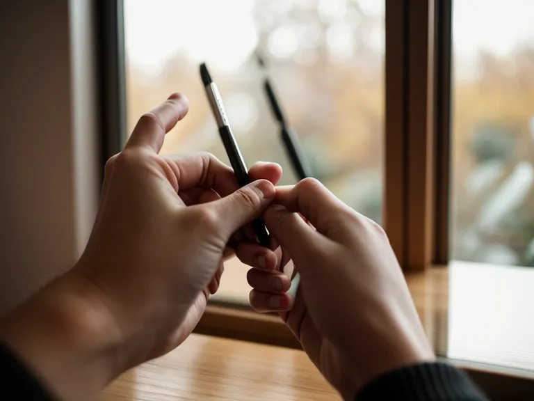 Nahaufnahme einer Hand, die mit dem Apple Pencil auf einem iPad schreibt.