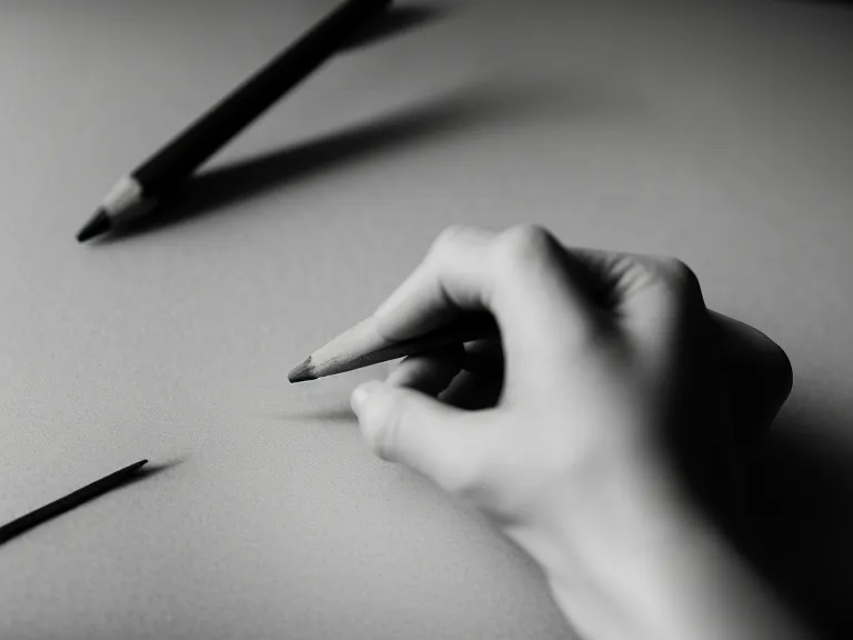 Nahaufnahme einer Hand, die mit einem Bleistift Druckübungen auf Punktraster-Papier macht.